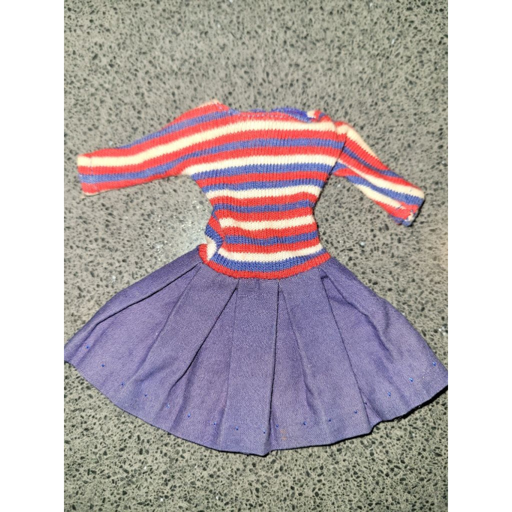 Vintage 1965 Mattel Skipper “Ship Ahoy” #1918 Outfit Blue Dress Vest - Picture 6 of 8